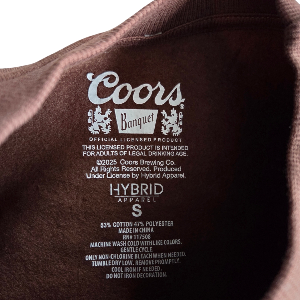 Coors Rodeo Longhorn Brown Swestshirt NEW Small - Picture 3 of 8